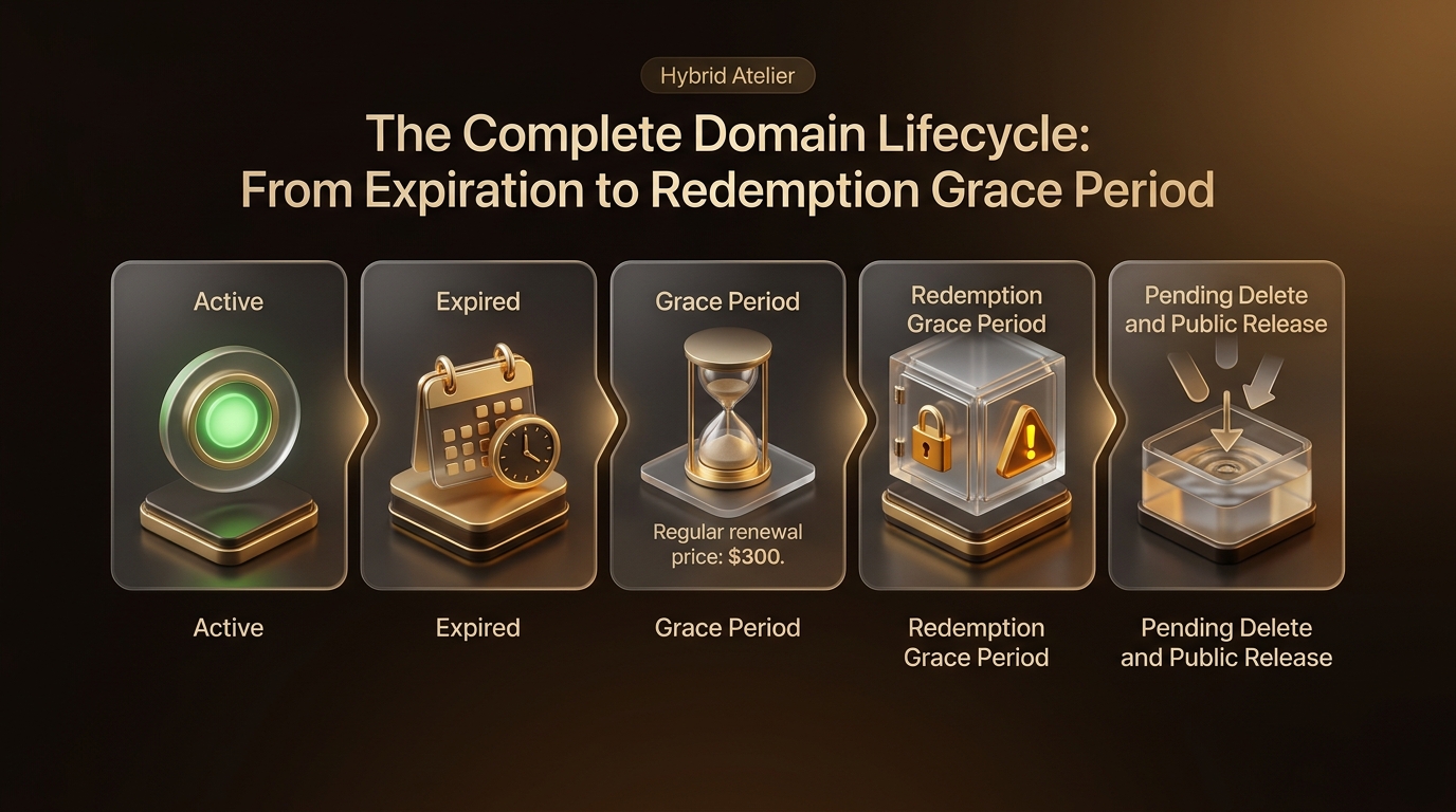 Domain name asset and brand strategy for The Complete Domain Lifecycle: From Expiration to Redemption Grace Period